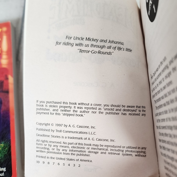 Vintage 90s Deadtime Stories Teen Horror Paperback Novels Set of 2 - Picture 9 of 9